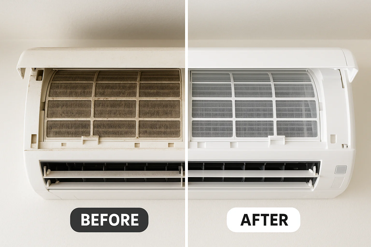 AC Service & Cleaning Islamabad 2 Before and after AC cleaning in Islamabad
